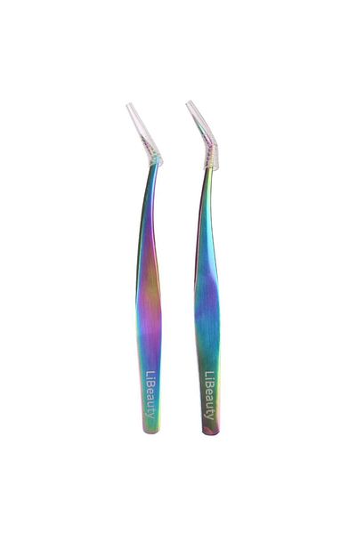 Choice A Pair Blue Libeauty 1 Pair Professional Eyelash Tweezers 3D Volume Eyelash Extension Lash Eyebrow E