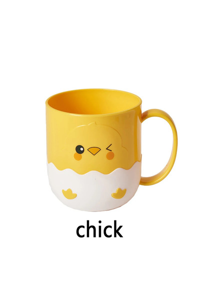 Choice كوب بطة صفراء صغيرة ودجاجة صفراء صغيرة، كوب غسول فم لطيف، فرشاة أسنان كرتونية