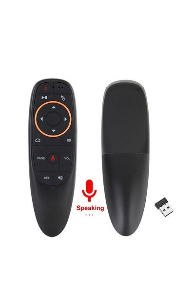 Choice ماوس هوائي G10S مع جيروسكوب صوتي 2.4 جيجاهرتز مع جيروسكوب لاسلكي لجهاز H96 MAX X88 PRO HK1 Q