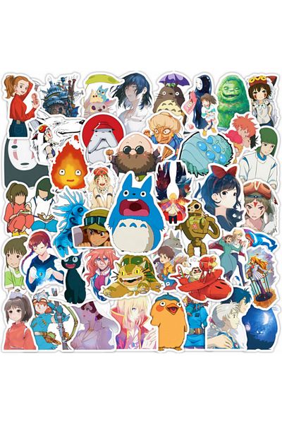 Choice 50pcs 50pcs Hayao Miyazaki Anime Stickers Set Waterproof Durable For Laptops Skins Phones Guitars Sk