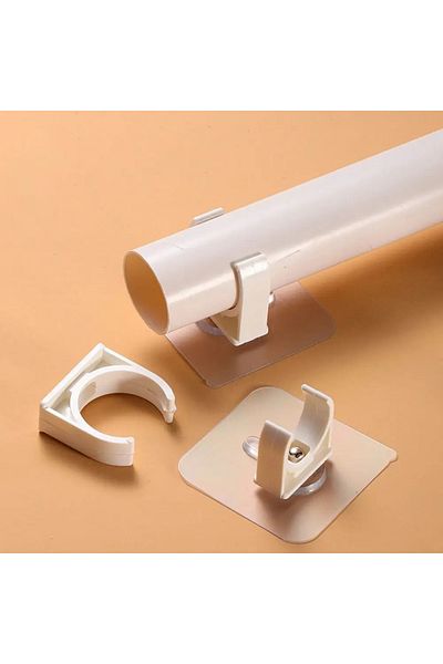 NIUXIANG 2pcs 50mm Self-adhesive Pipe Clamp 16/20/25/32/40/50mm Tube Clip Connector Punch-free Garden Water T