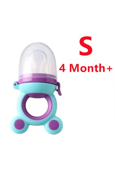 Choice TD1208C-S عضاضة أطفال، حلمة طعام فواكه، عبوة عضاضة سيليكونية لمضغ الطعام الطازج