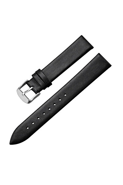 Choice حزام ساعة من جلد العجل الأسود مقاس 18 مم - 0.70 بوصة، 12 مم، 14 مم، 16...