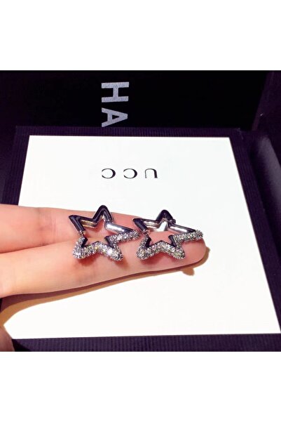 Choice أقراط فضة خماسية الشكل أقراط نسائية عصرية مجوهرات ذهبية مرصعة بالزركون...