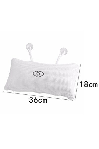 Choice وسادة حوض استحمام بيضاء مريحة للرقبة والظهر ومضادة للانزلاق، وسادة حوض استحمام سبا، مسند رأس ناعم، تدليك، شفط