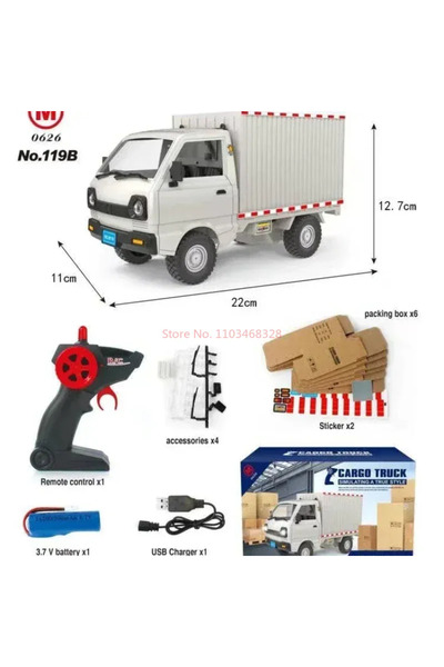 Choice سيارة كهربائية A1 1:16 Wpl D12 تعمل بالتحكم عن بعد، شاحنة محاكاة الانج...
