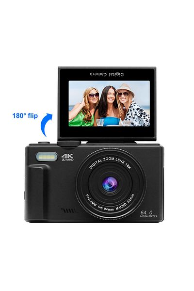 Choice Camera No Card WD08 Compact Digital Photography Camera 4K 18X Digital Zoom Vintage Vlog Video Record