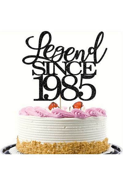 Choice black Legend since 1985 Cake Topper, Vintage 1985 Happy 40th Birthday Cake Topper,40th Birthday Part