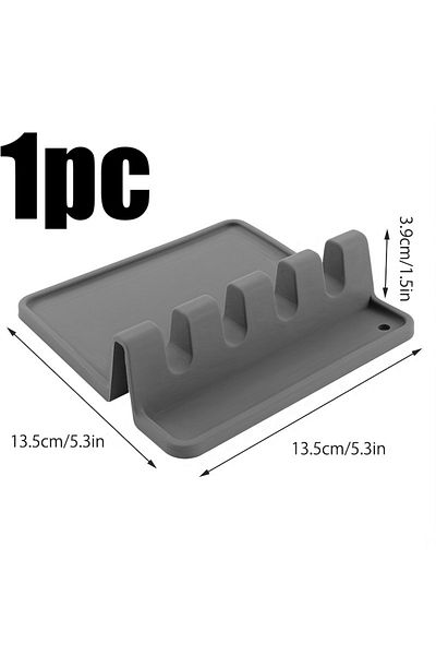 Choice 1pc Grey Silicone Tableware Drying Kitchen Utensil Rack Rest Holders Fork Spatula Multifunctional Sh