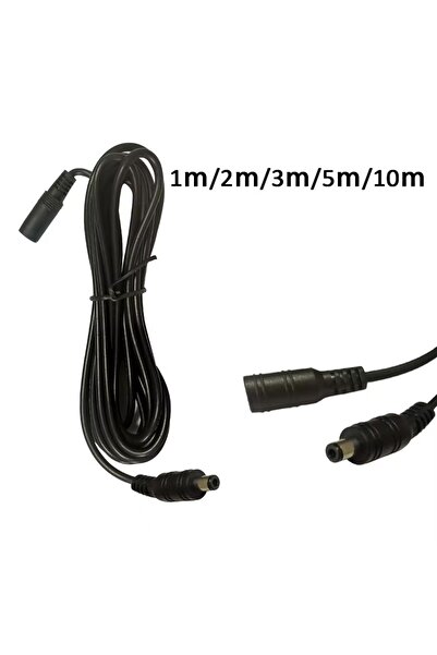 Choice Black 10m 1M 3M 5M 10M DC Extension Cable 2.1mm x 5.5mm Female to Male Connector Power Cord Cable Ad