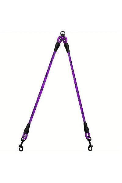 Choice PURPLE Dual Dog Leash - 360 Swivel No Tangle Walking Leash for Small Dogs - Double the Fun and Safet