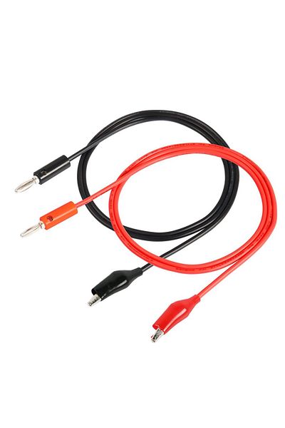 AOKIN as the photo shows 2Pcs 18AWG 4mm Banana Plug to Alligator Clip Test Lead Wire Cable Set 1M for Mult