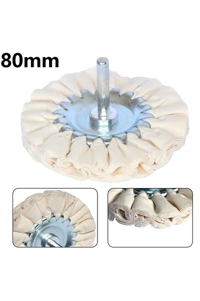 Choice 1pc 80mm 3inch Cotton Airway Buffing Wheel Cloth Open Bias Polishing Buffs Wheel For Polishing Re...
