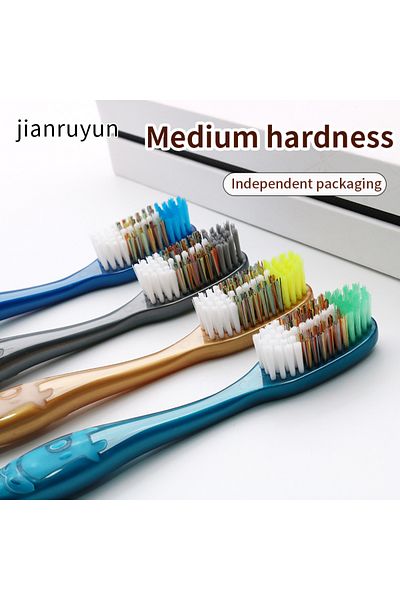 Choice Medium hard bristled toothbrush for adults 8pieces Independent packaging Harder bristles than co...