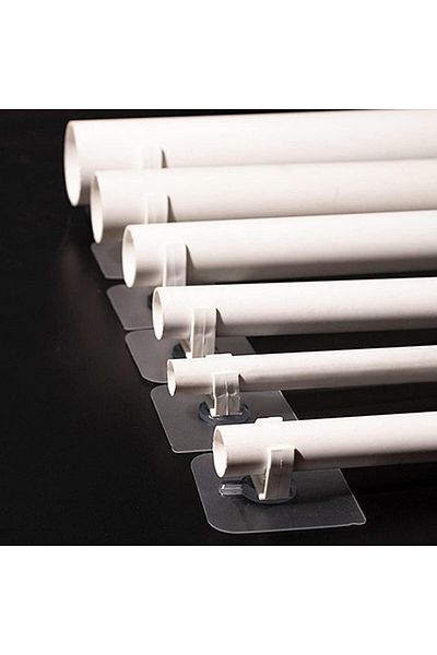 NIUXIANG 2pcs 50mm Self-adhesive Pipe Clamp 16/20/25/32/40/50mm Tube Clip Connector Punch-free Garden Water T