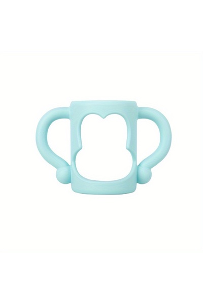 Choice مقبض زجاجة سيليكون أزرق لزجاجات الأطفال الضيقة، مقبض سهل الإمساك، يتسع...