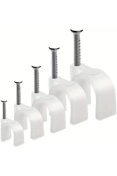 Choice 10mm 100pcs Cable Clamp With Steel Nails Plastic Nylon Tie 6/10mm
