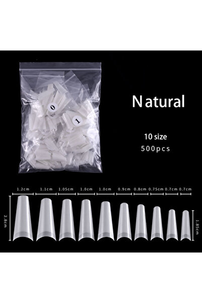 Choice1 500 قطعة من أطراف أظافر صناعية طبيعية شفافة فرنسية من التابوت، أطراف ...