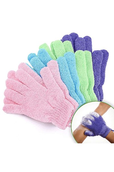 Choice Random Colors 10pcs 1-10pcs Colourful Exfoliating Gloves, Bath Gloves For Shower, Double Sided Exfol