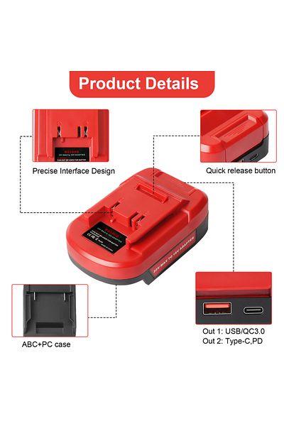 Choice BS18HS Adapter for bosch 18V battery to EINHELL 18V tool use (Not suit for bosch PBA verison)