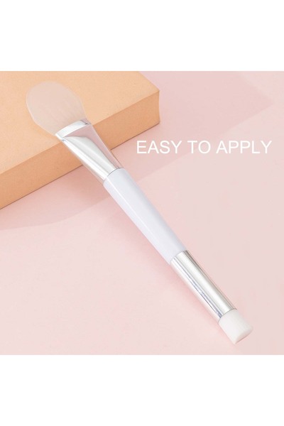 choice2 فرشاة قناع من السيليكون ذات الطرفين باللون الأبيض، فرشاة قناع الطين ذ...