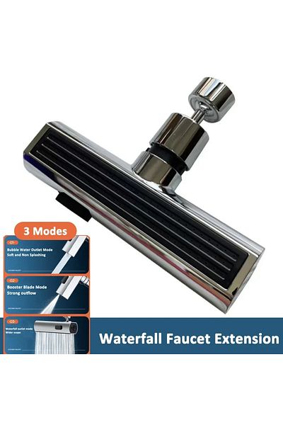 Choice Silver-1pcs Kitchen Faucet Waterfall Outlet Splash Proof Universal 360° Rotating Bubbler 3 Modes Mul