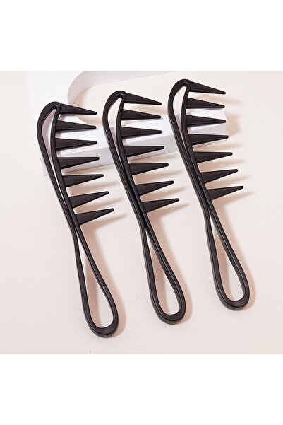 Choice أسود - 3 قطع من مشط الشعر الكبير DaMCS بأسنان واسعة، مشط إزالة الشعر م...