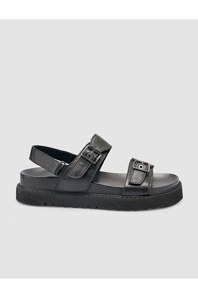 Cabani 100% Genuine Leather Black Women's Sandals