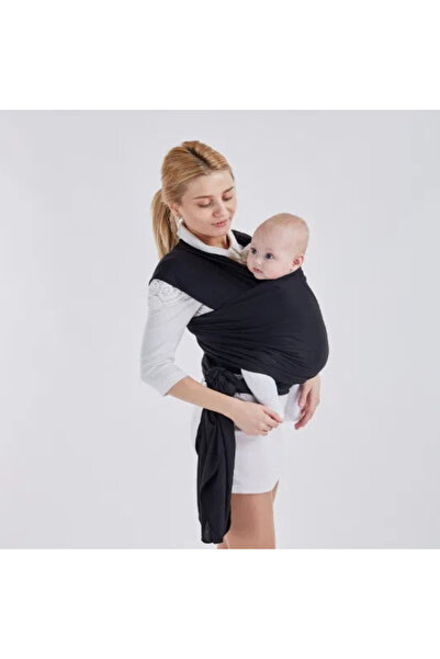 Choice حاملة أطفال سوداء من قطعة واحدة من القطن المرن للأطفال حديثي الولادة إ...