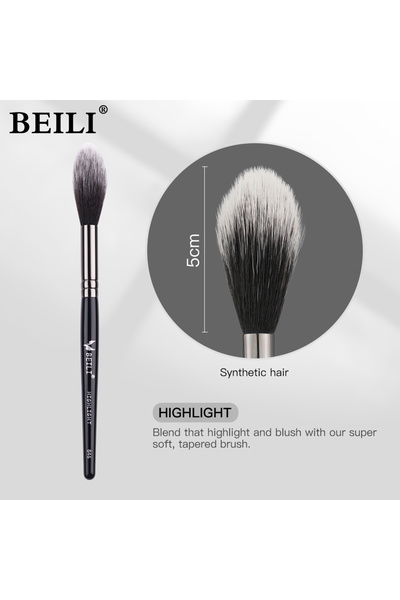 Choice 846 بيلي فرشاة مكياج صناعية احترافية سوداء اللون، قطعة واحدة، أداة تمييز، مزج، أحمر خدود، حواجب، عين