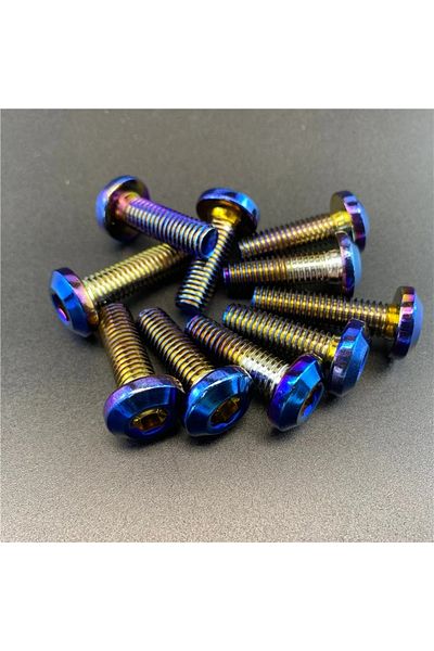 Choice 10 قطع M8x30 10 قطع M8*30mm براغي تيتانيوم دوارة/مسامير قرص الفرامل مسامير طلاء اللون لهوندا