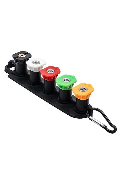 Choice Nozzles With Holder 5 pcs High Pressure Washer Sprayer Nozzle Tip With 1/4" Quick Connect Plug Male