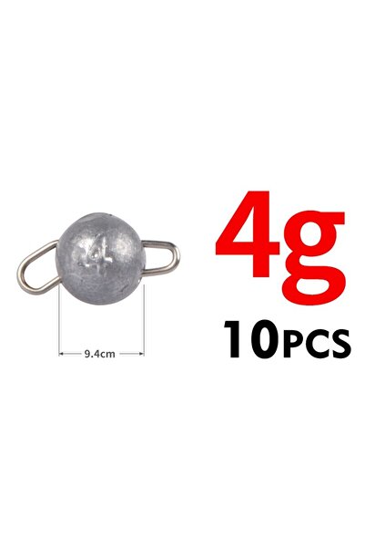 Choice وزن 4 جرام 10 قطع خطاف رأس جيج مشدد 2 جرام 4 جرام 6 جرام رصاصة ماء عمي...