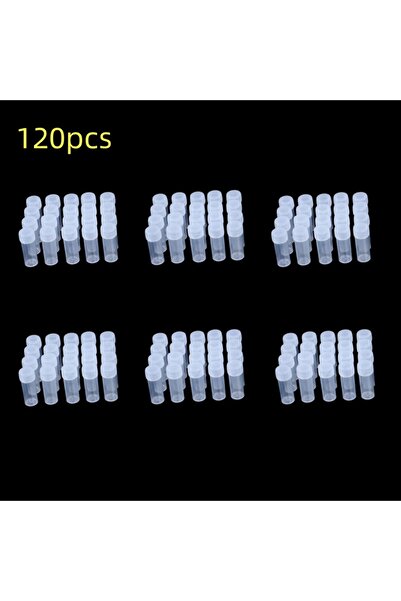 Choice 120 قطعة من زجاجات بلاستيكية سعة 5 مل، جرة عينة 5 جرام، قوارير برميلية صغيرة، حبوب دواء، مسحوق سائل، كبسولة تخزين