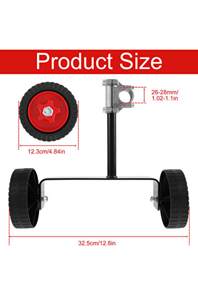 Choice A Lawn Mower Support Wheel Adjustable Weed Trimmer Auxiliary Wheels Garden Lawn Mower Cutter Replac.