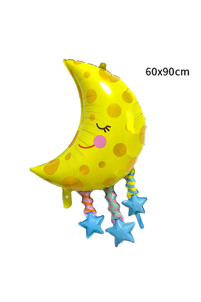 Choice هلال آخر، ابتسامة، سحابة بيضاء، قوس قزح، بالونات من رقائق معدنية، شمس،...