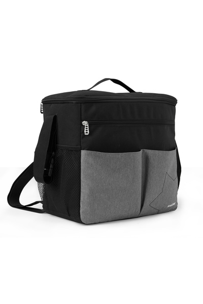 Choice حقائب حفاضات للأمهات من إنسولار سوداء، حقائب ظهر كبيرة للسفر مع سحاب مضاد للضياع، مقاس S