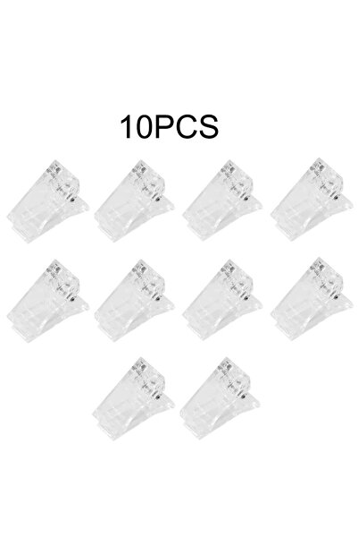 Choice 10 مشابك أظافر أكريليك شفافة، جل شفاف، مشابك سريعة لبناء أطراف الأظافر...