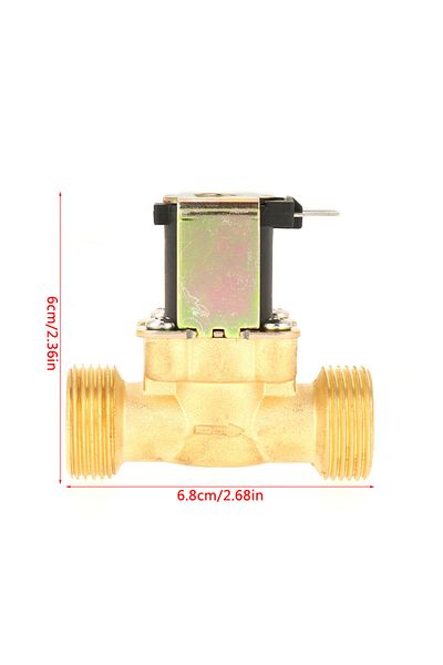 Choice DC12V Electric Magnetic Valve Electric Valve NC Solenoid Valve DC12V G3/4 Normal Closed Brass Electr