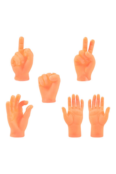 Choice مجموعة متنوعة من 6 قطع من ألعاب الأصابع الصغيرة المضحكة التي تُثير فضول القطط، دمى يد مطاطية صغيرة بأصابع نوفمبر