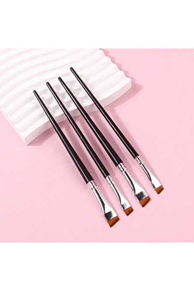 Choice1 Black silver 4PCS Liquid Eyeliner Brush Ultra Thin Fine Oblique Angle...