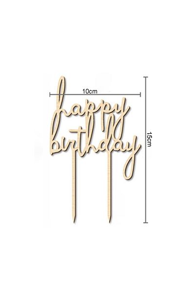 Choice Wood Cake Topper YOMDID 1PC Wooden Birthday Cake Insert Card Happy Cake Topper Perfect for Birthday
