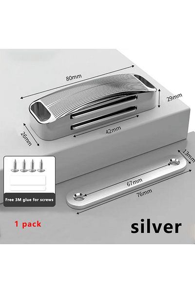 Choice silver No-punch Door Suction Strong Magnetic Cabinet Door Does Not Close Tightly Artifact Room Door