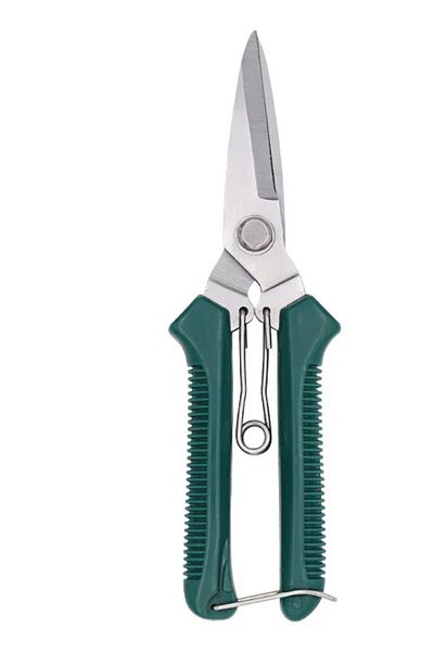 Choice green 190mm Straight Head Pruning Shears Stainless Steel Non Slip Handle Garden Scissors for Bonsai