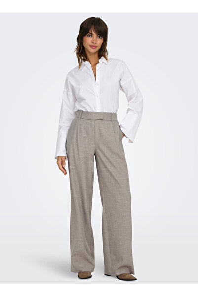 ONLY Only Yüksek Bel Rahat Kahve Kadın Pantolon ONLLINDA HW STR MEL PANTS TLR...