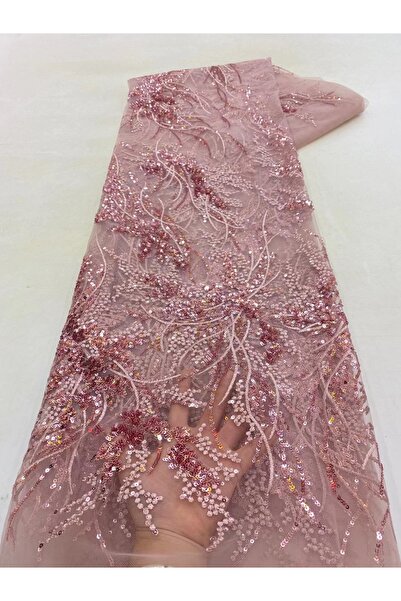 Choice 5 ياردة 5DX035 فاخر وردي 2023 قماش دانتيل فرنسي عالي الجودة من التول الشبكي والترتر قماش دانتيل أفريقي