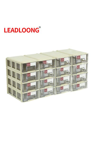 Choice F0 Gray 16pcs F0 8/16pcs Mini Storage Box Stackable Small Tool Storage Bin Screw Parts Crafts Sewing