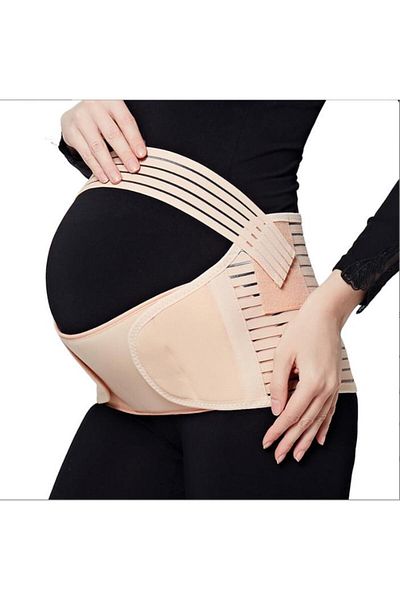 Choice M Beige Pregnant Women Support Belly Band Back Clothes Belt Adjustable Waist Care Maternity Abdomen