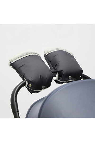 Choice1 قفازات عربة الأطفال الشتوية الدافئة باللون الأسود، قطعتان، قفازات مقا...