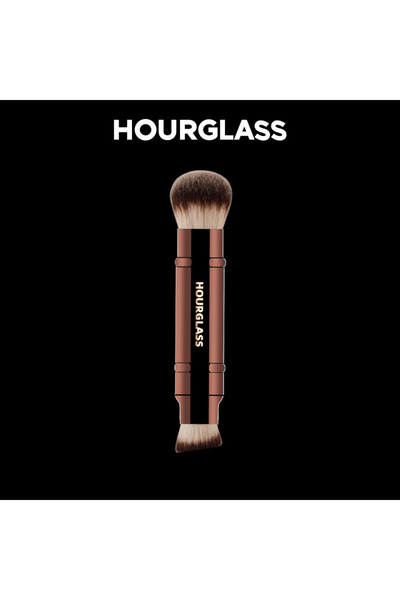 Choice فرشاة مكياج الساعة الرملية رقم 26 - فرشاة كريم أساس قابلة للسحب برأسين مزدوجين لمزج الألياف ومكياج الوجه B